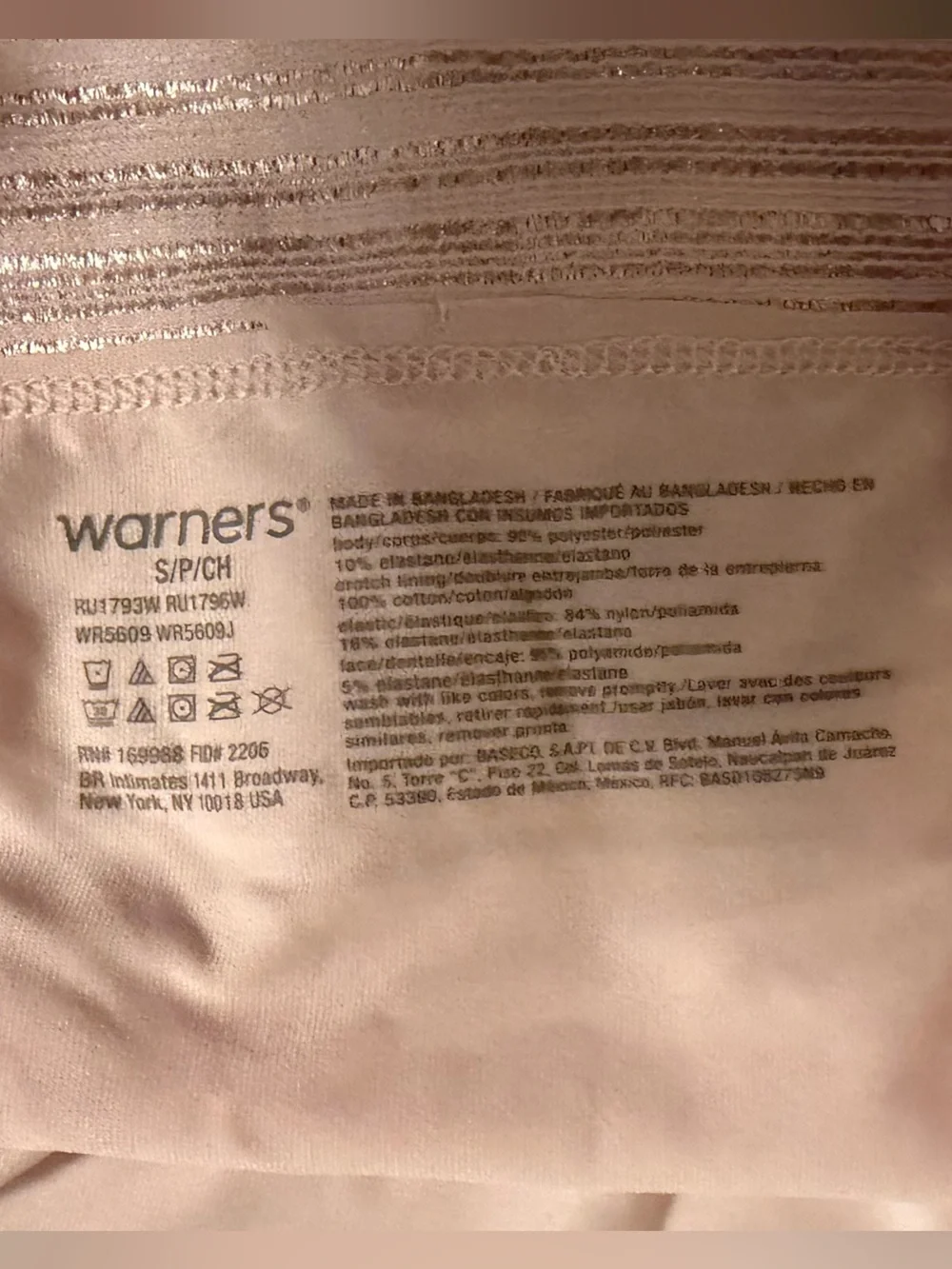 Warners soft nylon